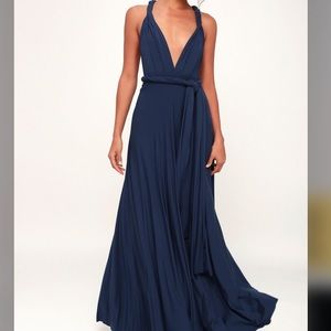 Lulus Navy Blue Maxi Dress
